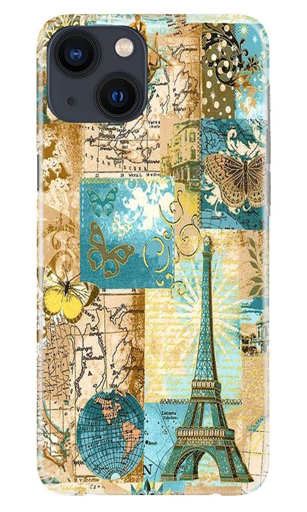 Travel Eiffel Tower Mobile Back Case for iPhone 13 (Design - 206) Travel Eiffel Tower Case for iPhone 13 (Design No. 206)
