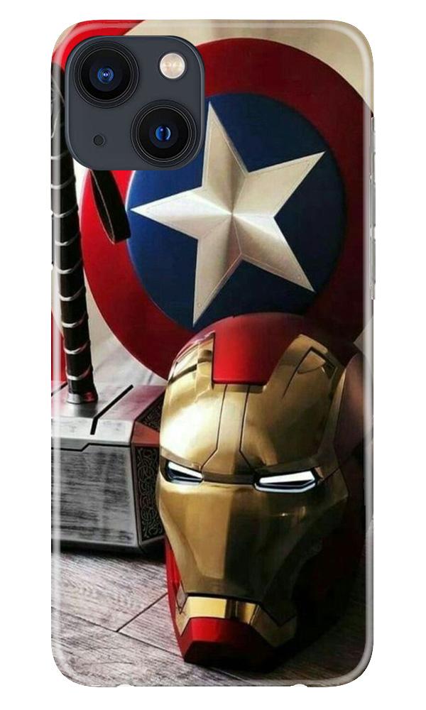 Ironman Captain America Mobile Back Case for iPhone 13 Mini (Design - 254) Ironman Captain America Case for iPhone 13 Mini (Design No. 254)