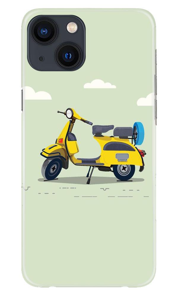 Vintage Scooter Mobile Back Case for iPhone 13 (Design - 260) Vintage Scooter Case for iPhone 13 (Design No. 260)