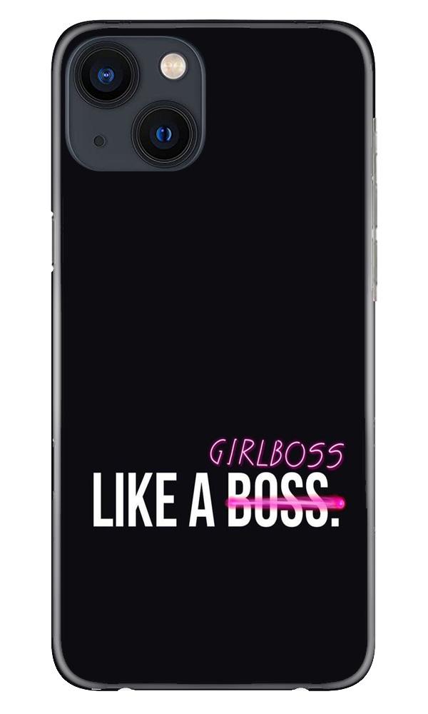 Like a Girl Boss Mobile Back Case for iPhone 13 (Design - 265) Like a Girl Boss Case for iPhone 13 (Design No. 265)
