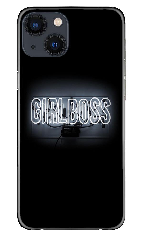 Girl Boss Black Mobile Back Case for iPhone 13 Mini (Design - 268) Girl Boss Black Case for iPhone 13 Mini (Design No. 268)