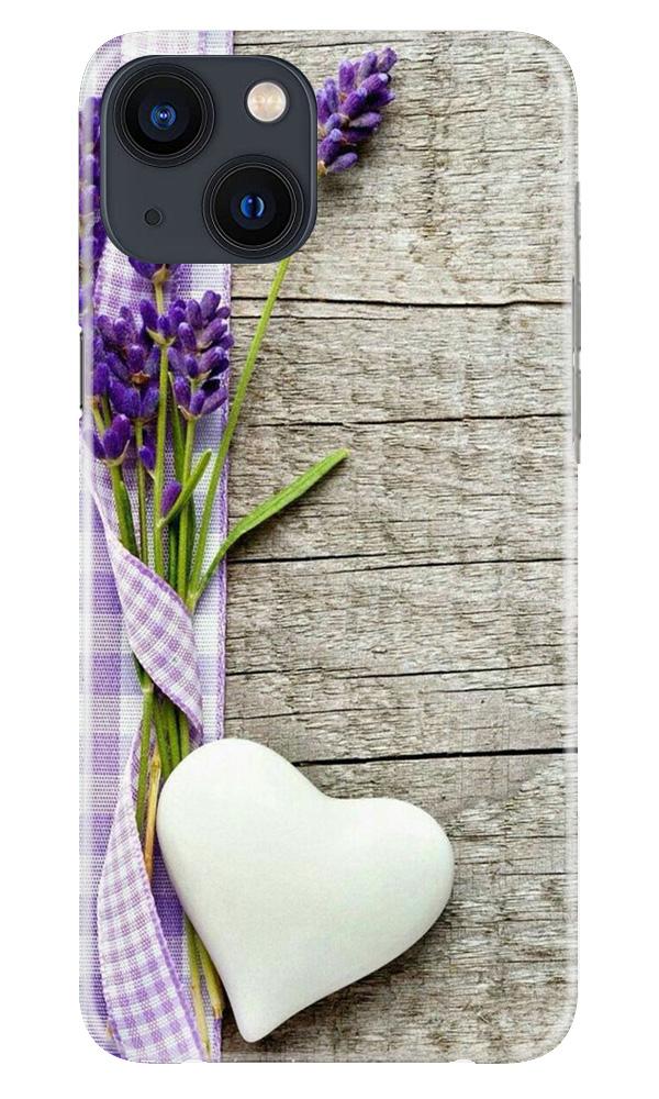 White Heart Mobile Back Case for iPhone 13 (Design - 298) White Heart Case for iPhone 13 (Design No. 298)