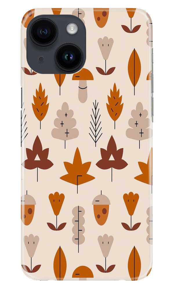 Leaf Pattern Art Mobile Back Case for iPhone 14 (Design - 132) Leaf Pattern Art Case for iPhone 14 (Design - 132)