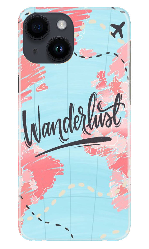 Wonderlust Travel Mobile Back Case for iPhone 14 (Design - 192) Wonderlust Travel Case for iPhone 14 (Design No. 192)