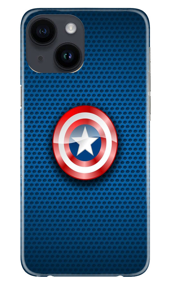 Captain America Shield Mobile Back Case for iPhone 14 (Design - 222) Captain America Shield Case for iPhone 14 (Design No. 222)