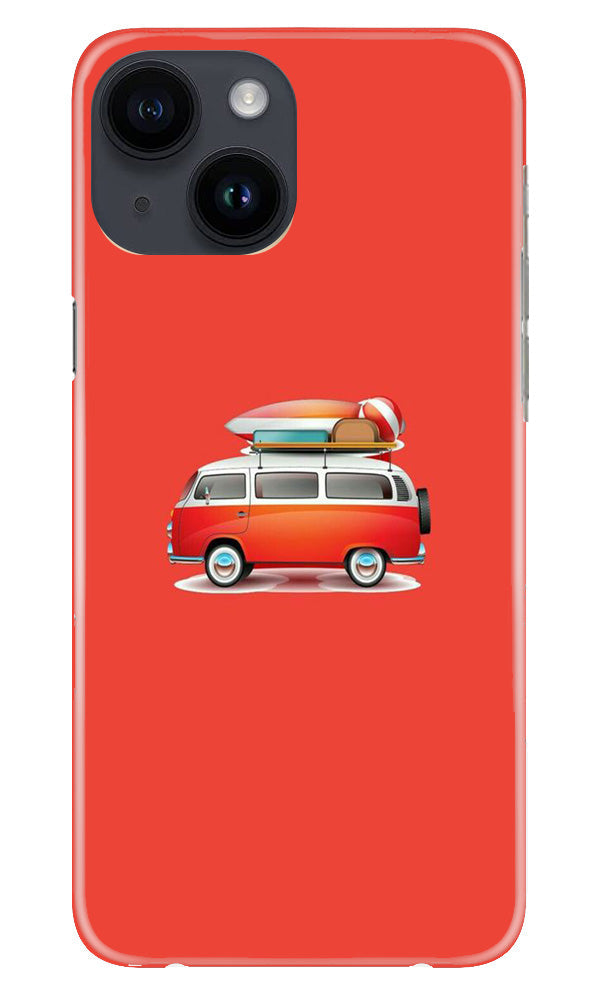 Travel Bus Mobile Back Case for iPhone 14 (Design - 227) Travel Bus Case for iPhone 14 (Design No. 227)
