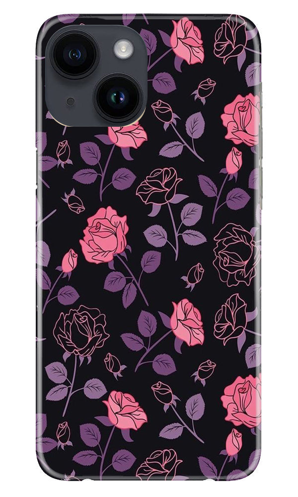 Rose Black Background Mobile Back Case for iPhone 14 (Design - 27) Rose Black Background Case for iPhone 14