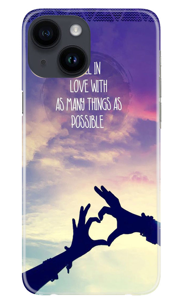 Fall in love Mobile Back Case for iPhone 14 (Design - 50) Fall in love Case for iPhone 14