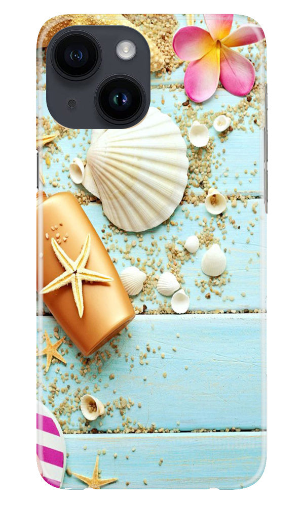 Sea Shells Mobile Back Case for iPhone 14 (Design - 63) Sea Shells Case for iPhone 14
