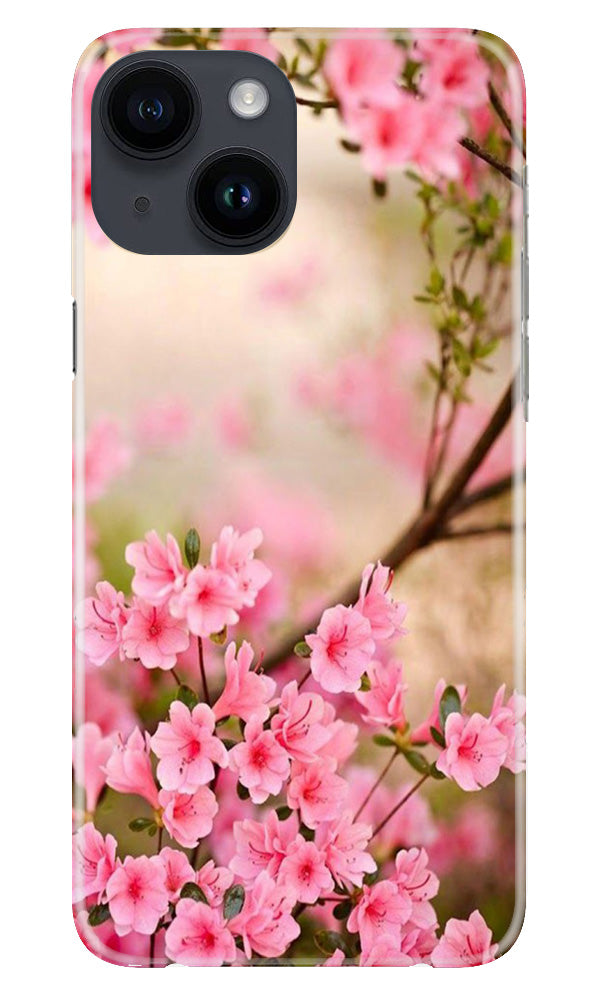 Pink flowers Mobile Back Case for iPhone 14 (Design - 69) Pink flowers Case for iPhone 14