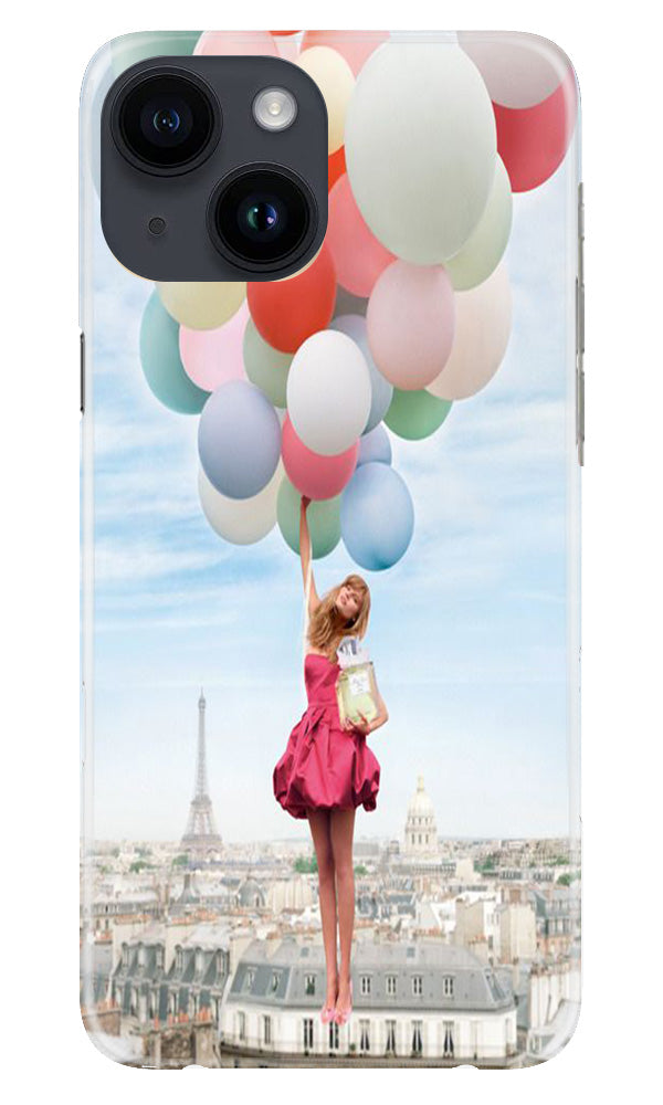 Girl with Baloon Mobile Back Case for iPhone 14 (Design - 84) Girl with Baloon Case for iPhone 14