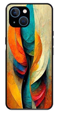 Modern Art Metal Mobile Case for iPhone 13 Mini Modern Art Metal Mobile Case for iPhone 13 Mini