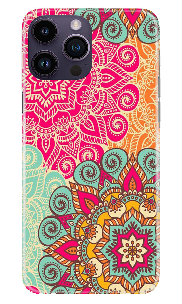 Rangoli art Mobile Back Case for iPhone 14 Pro (Design - 6) Rangoli art Case for iPhone 14 Pro