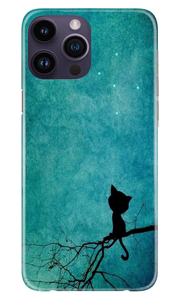 Moon cat Mobile Back Case for iPhone 14 Pro (Design - 70) Moon cat Case for iPhone 14 Pro
