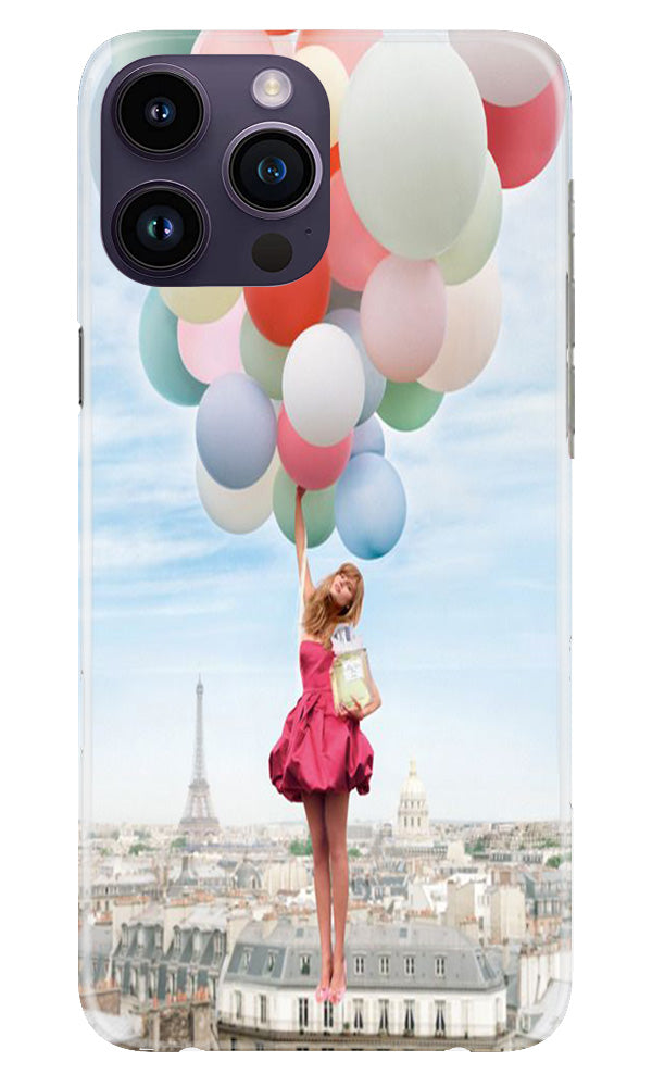 Girl with Baloon Mobile Back Case for iPhone 14 Pro Max (Design - 84) Girl with Baloon Case for iPhone 14 Pro Max