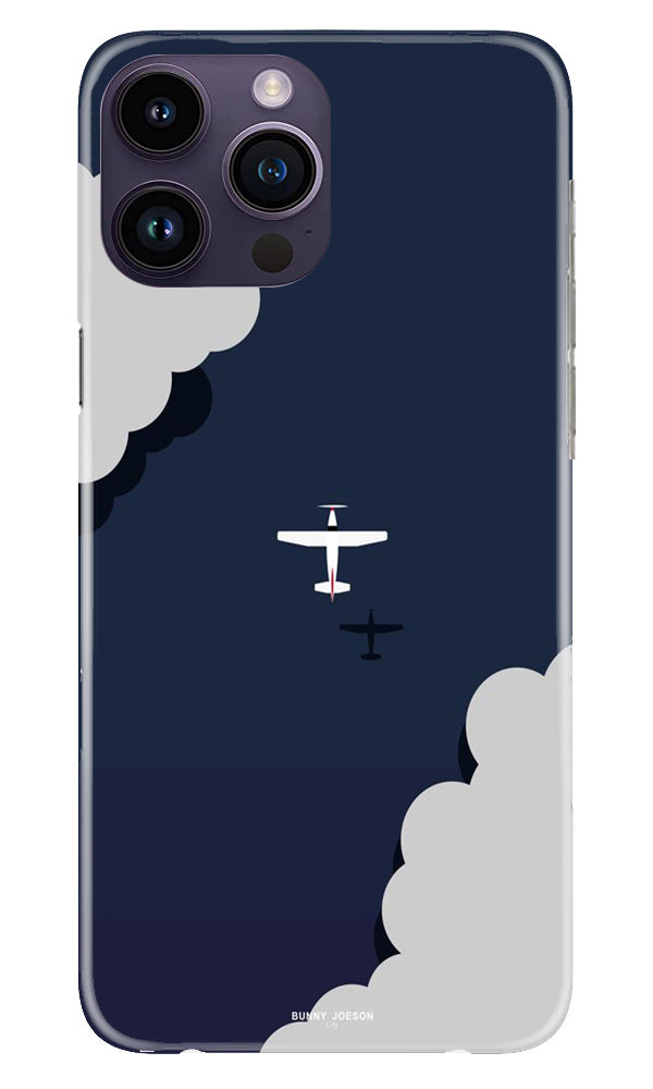 Clouds Plane Mobile Back Case for iPhone 14 Pro (Design - 165) Clouds Plane Case for iPhone 14 Pro (Design - 165)