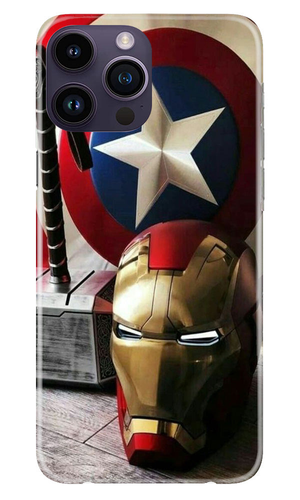 Ironman Captain America Mobile Back Case for iPhone 14 Pro (Design - 223) Ironman Captain America Case for iPhone 14 Pro (Design No. 223)