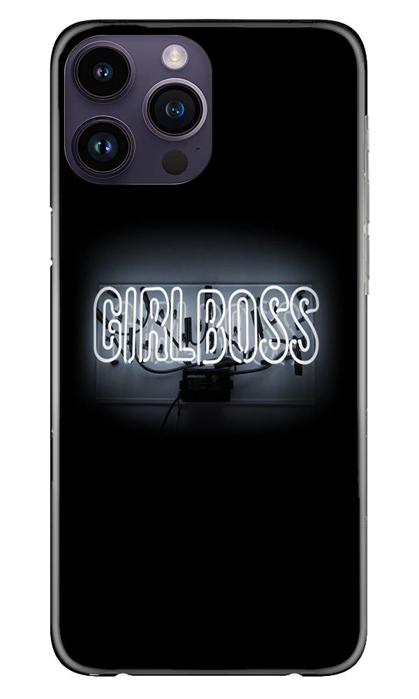 Girl Boss Black Mobile Back Case for iPhone 14 Pro Max (Design - 237) Girl Boss Black Case for iPhone 14 Pro Max (Design No. 237)