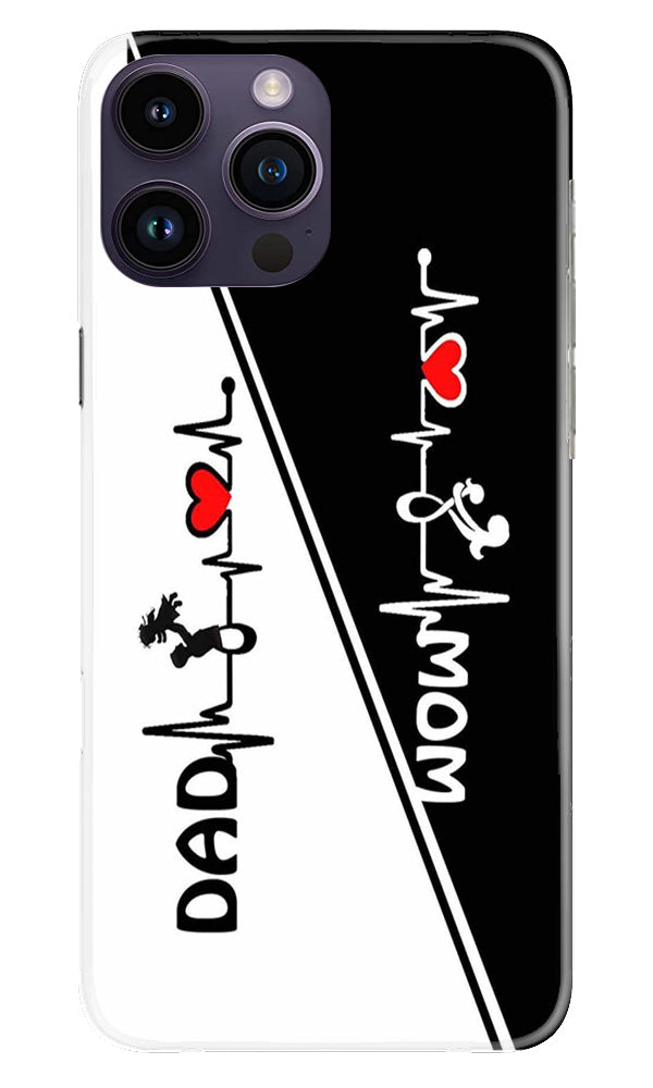 Love Mom Dad Mobile Back Case for iPhone 14 Pro (Design - 344) Love Mom Dad Mobile Back Case for iPhone 14 Pro (Design - 344)
