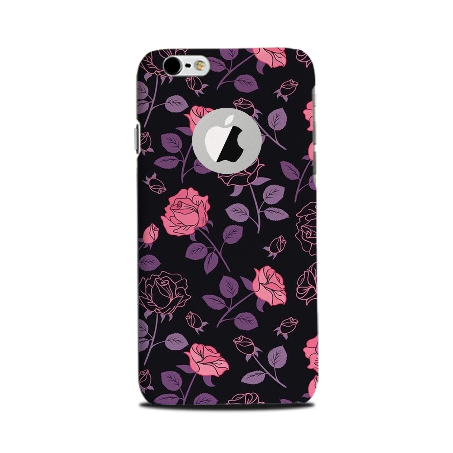 Rose Pattern Mobile Back Case for iPhone 6 / 6s logo cut (Design - 2) Rose Pattern Case for iPhone 6 / 6s logo cut