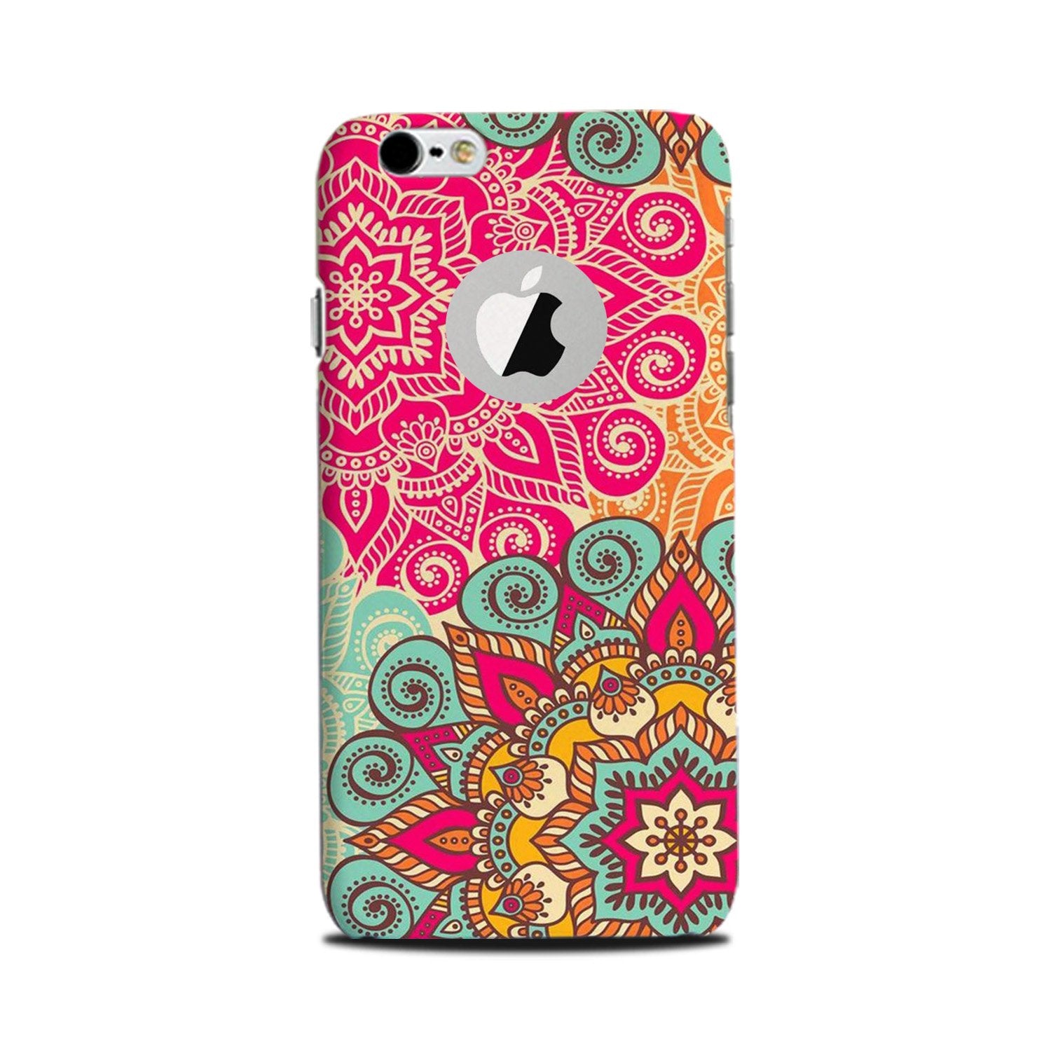 Rangoli art Mobile Back Case for iPhone 6 / 6s logo cut (Design - 6) Rangoli art Case for iPhone 6 / 6s logo cut