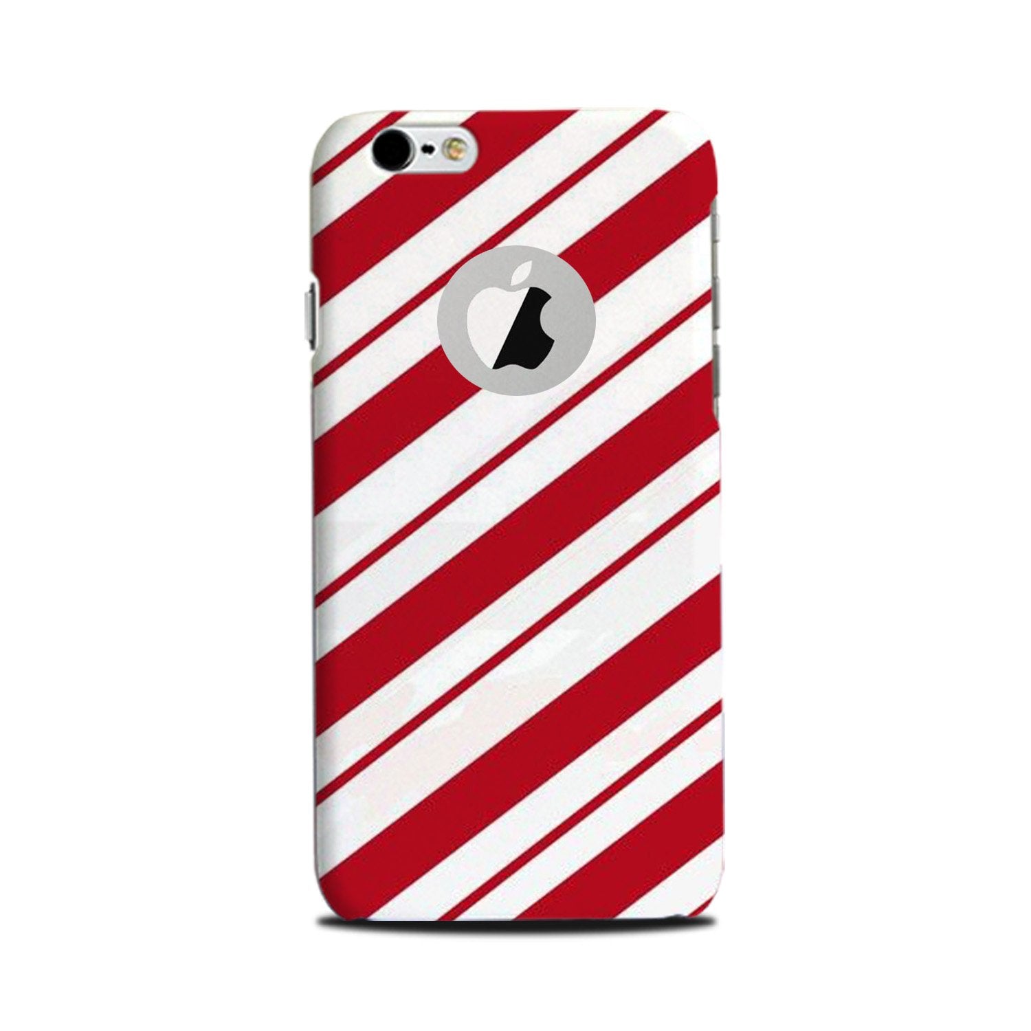 Red White Mobile Back Case for iPhone 6 / 6s logo cut (Design - 44) Red White Case for iPhone 6 / 6s logo cut