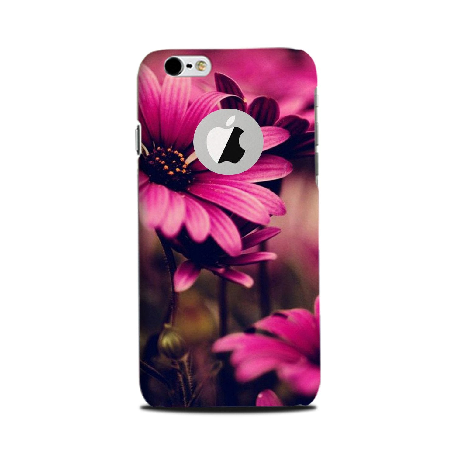 Purple Daisy Mobile Back Case for iPhone 6 / 6s logo cut (Design - 65) Purple Daisy Case for iPhone 6 / 6s logo cut