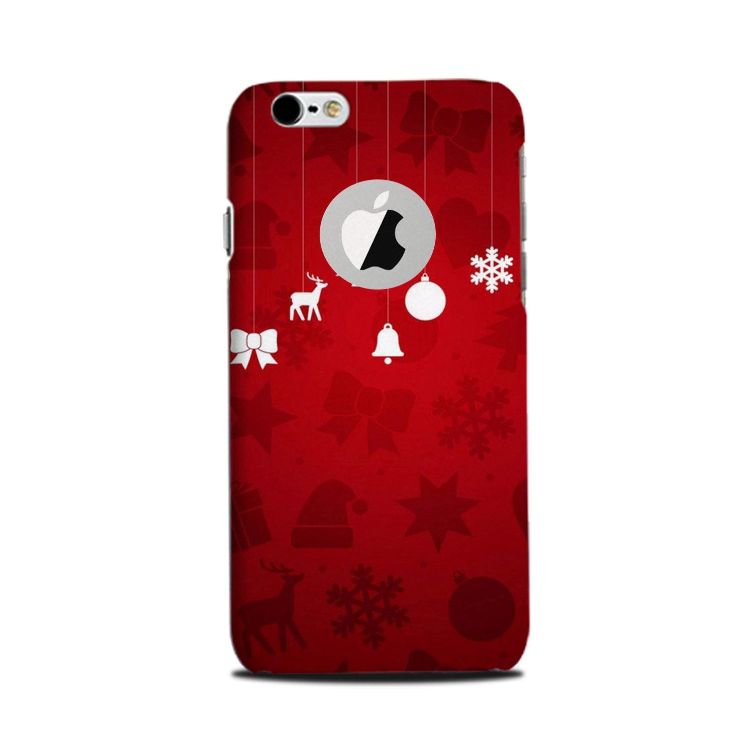 Christmas Mobile Back Case for iPhone 6 / 6s logo cut (Design - 78) Christmas Case for iPhone 6 / 6s logo cut