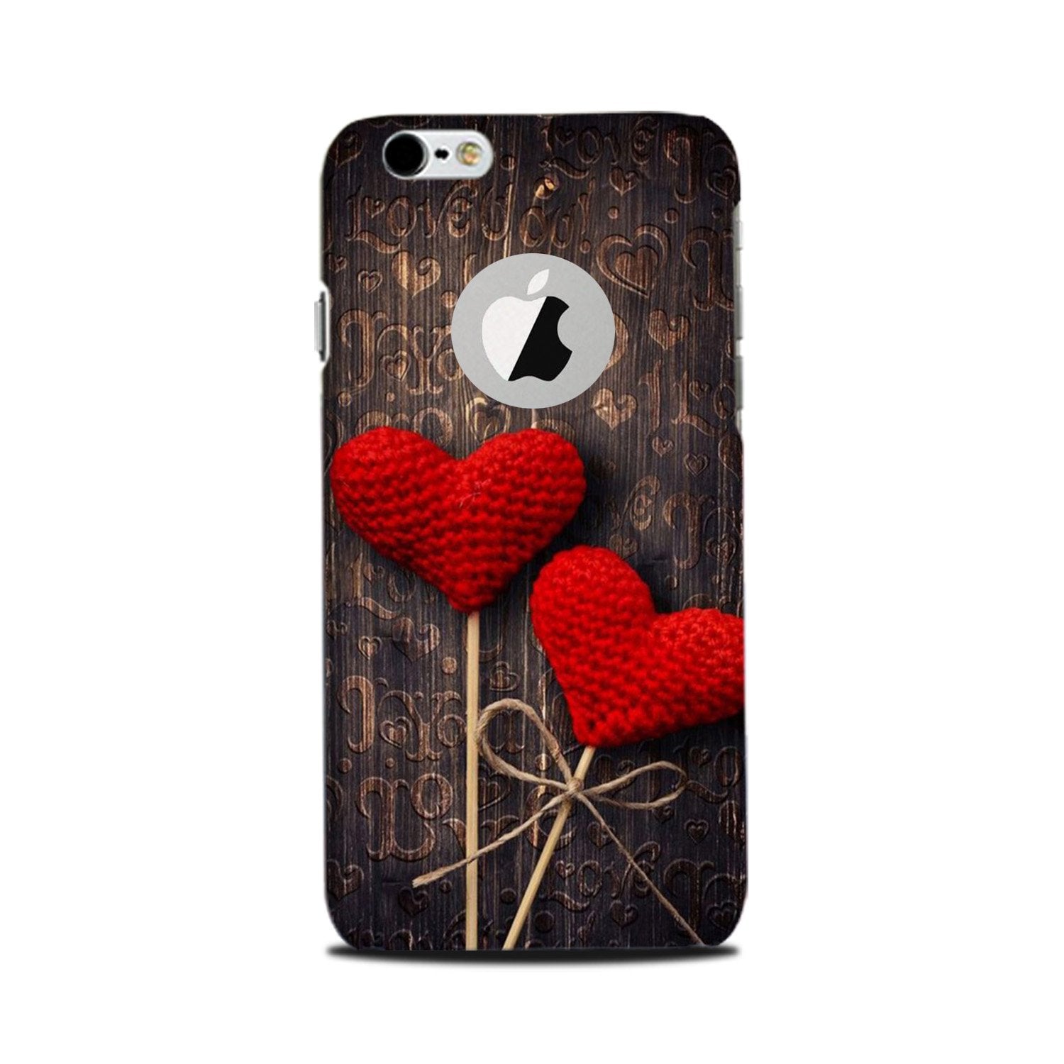 Red Hearts Mobile Back Case for iPhone 6 / 6s logo cut (Design - 80) Red Hearts Case for iPhone 6 / 6s logo cut
