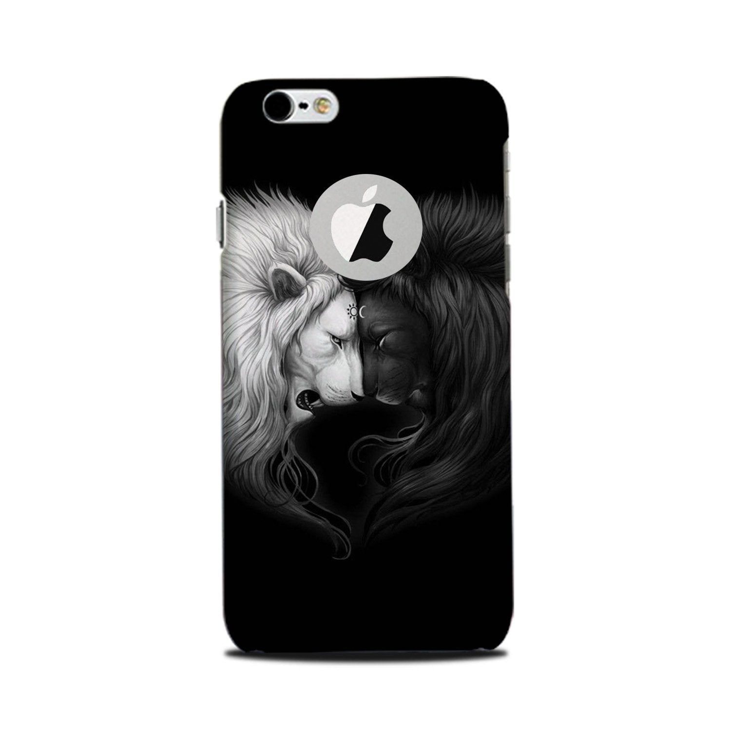 Dark White Lion Mobile Back Case for iPhone 6 / 6s logo cut (Design - 140) Dark White Lion Case for iPhone 6 / 6s logo cut (Design - 140)
