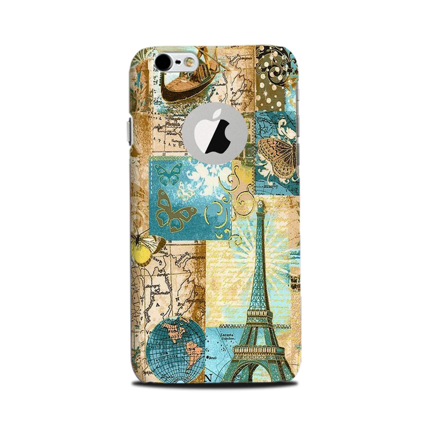 Travel Eiffel Tower Mobile Back Case for iPhone 6 / 6s logo cut (Design - 206) Travel Eiffel Tower Case for iPhone 6 / 6s logo cut (Design No. 206)