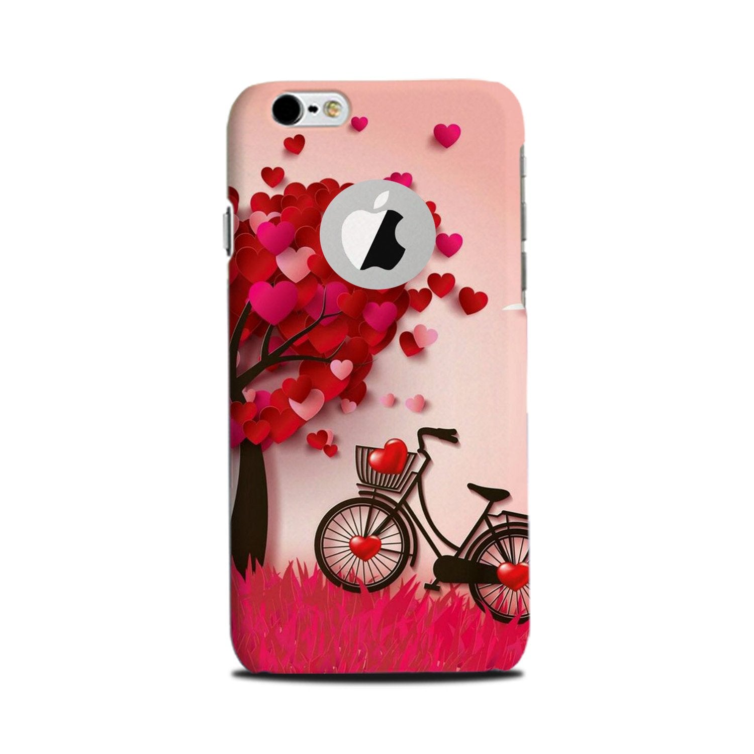 Red Heart Cycle Mobile Back Case for iPhone 6 / 6s logo cut (Design - 222) Red Heart Cycle Case for iPhone 6 / 6s logo cut (Design No. 222)