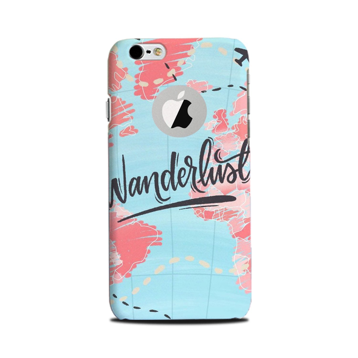 Wonderlust Travel Mobile Back Case for iPhone 6 / 6s logo cut (Design - 223) Wonderlust Travel Case for iPhone 6 / 6s logo cut (Design No. 223)