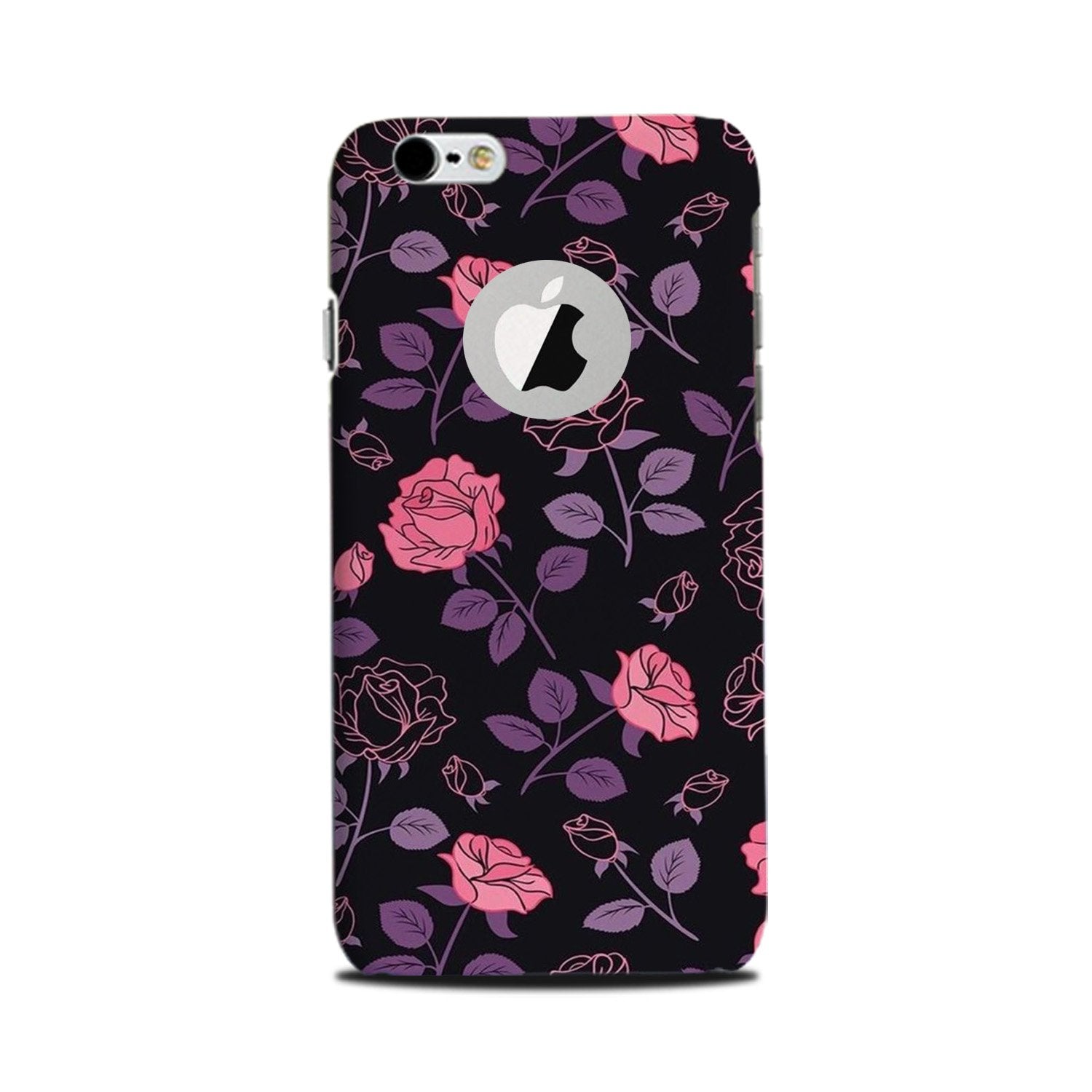 Rose Pattern Mobile Back Case for iPhone 6 Plus / 6s Plus logo cut (Design - 2) Rose Pattern Case for iPhone 6 Plus / 6s Plus logo cut