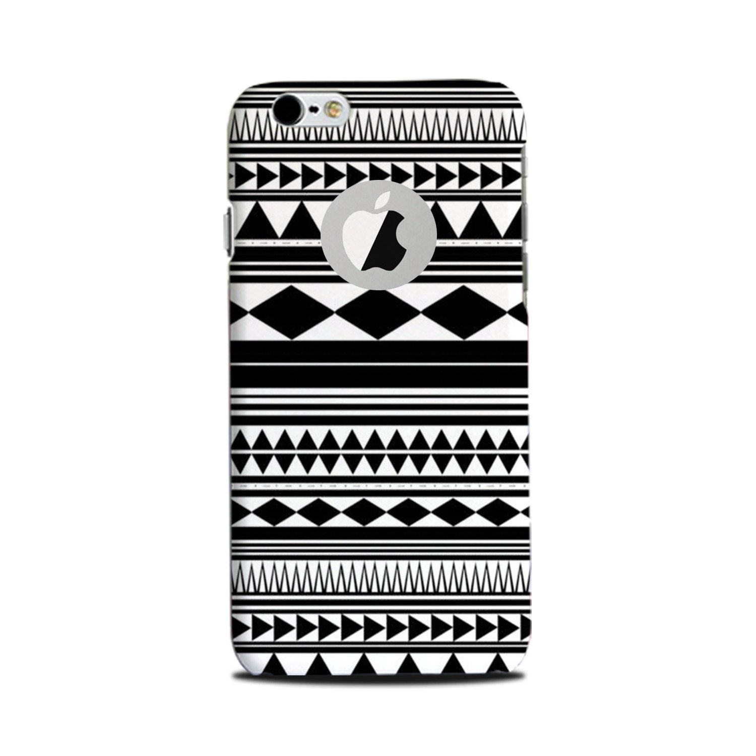 Black white Pattern Mobile Back Case for iPhone 6 Plus / 6s Plus logo cut (Design - 5) Black white Pattern Case for iPhone 6 Plus / 6s Plus logo cut