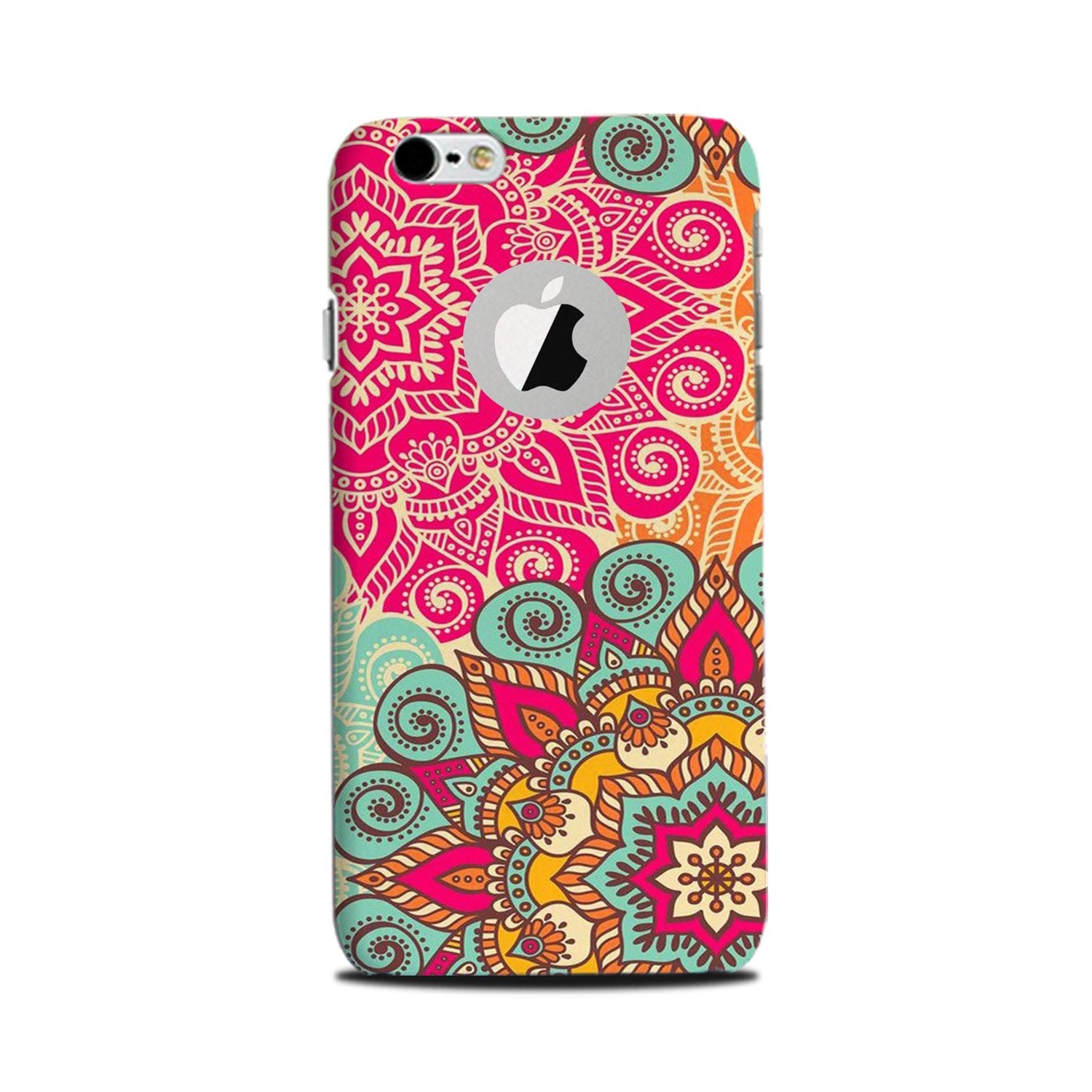 Rangoli art Mobile Back Case for iPhone 6 Plus / 6s Plus logo cut (Design - 6) Rangoli art Case for iPhone 6 Plus / 6s Plus logo cut