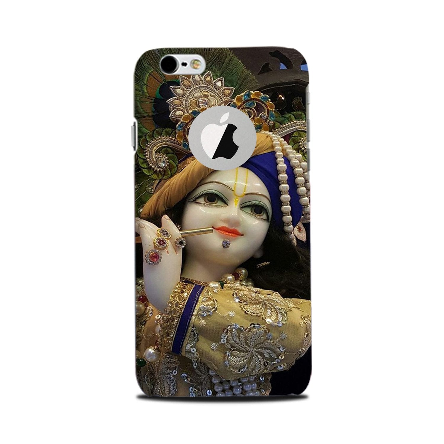 Lord Krishna3 Mobile Back Case for iPhone 6 Plus / 6s Plus logo cut (Design - 18) Lord Krishna3 Case for iPhone 6 Plus / 6s Plus logo cut