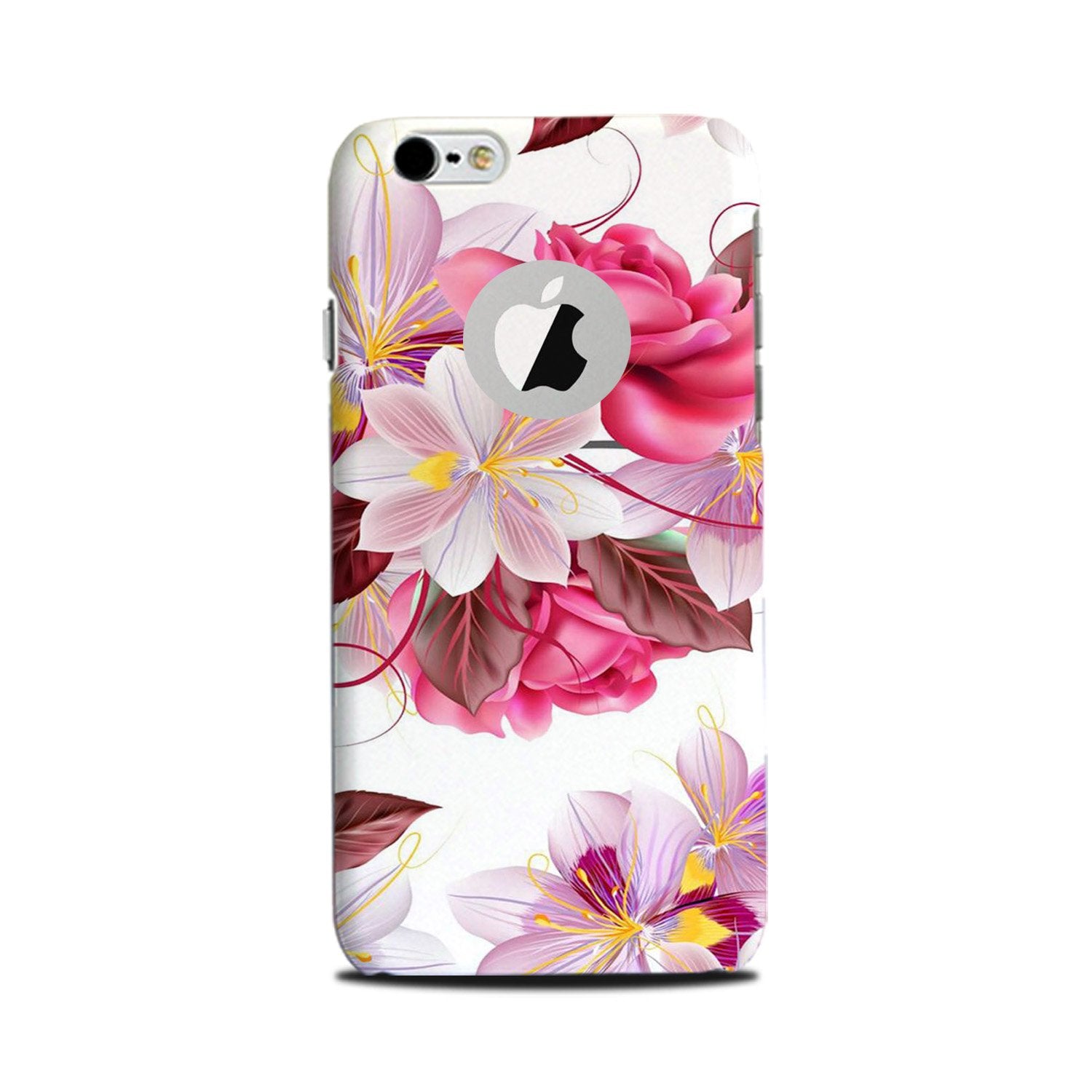 Beautiful flowers Mobile Back Case for iPhone 6 Plus / 6s Plus logo cut (Design - 23) Beautiful flowers Case for iPhone 6 Plus / 6s Plus logo cut