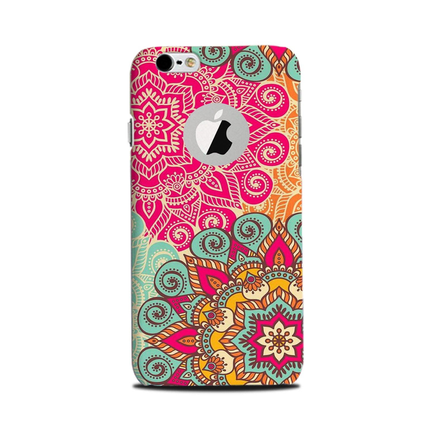 Rangoli art2 Mobile Back Case for iPhone 6 Plus / 6s Plus logo cut (Design - 29) Rangoli art2 Case for iPhone 6 Plus / 6s Plus logo cut