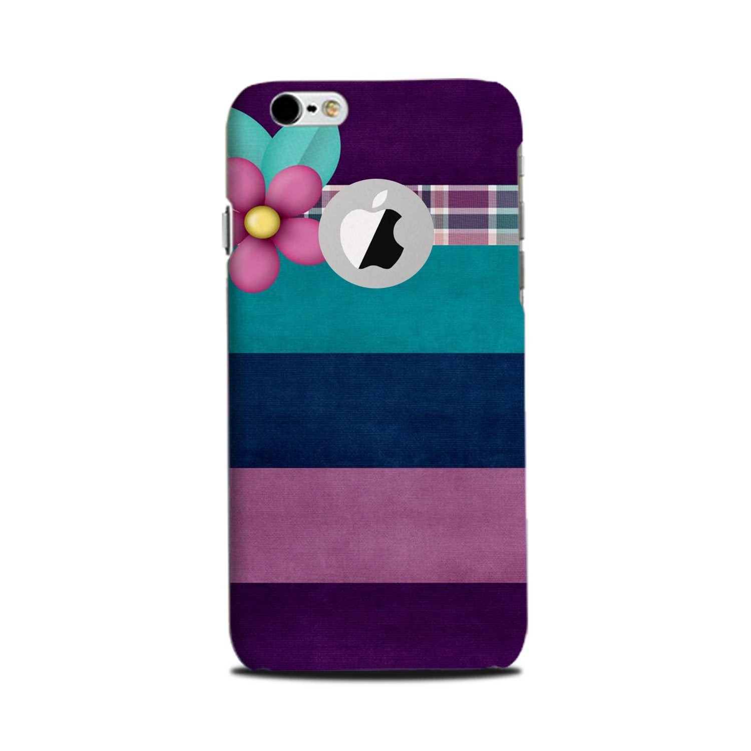 Purple Blue Mobile Back Case for iPhone 6 Plus / 6s Plus logo cut (Design - 37) Purple Blue Case for iPhone 6 Plus / 6s Plus logo cut