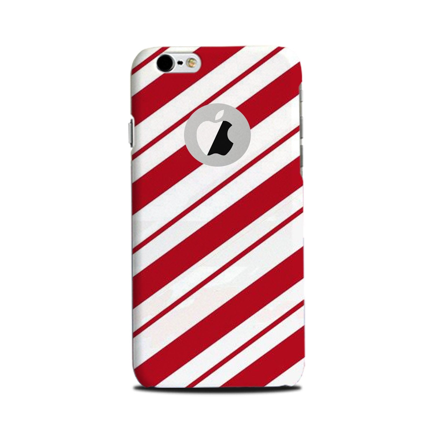 Red White Mobile Back Case for iPhone 6 Plus / 6s Plus logo cut (Design - 44) Red White Case for iPhone 6 Plus / 6s Plus logo cut