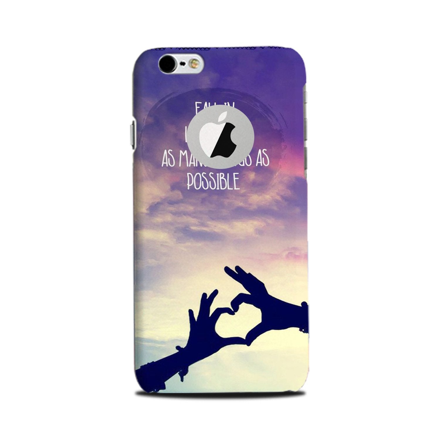 Fall in love Mobile Back Case for iPhone 6 Plus / 6s Plus logo cut (Design - 50) Fall in love Case for iPhone 6 Plus / 6s Plus logo cut