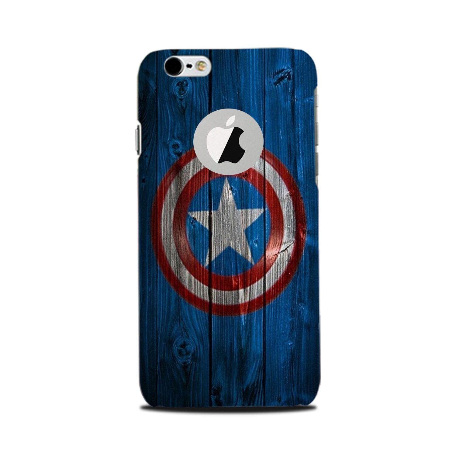 Captain America Superhero Mobile Back Case for iPhone 6 Plus / 6s Plus logo cut (Design - 118) Captain America Superhero Case for iPhone 6 Plus / 6s Plus logo cut (Design - 118)