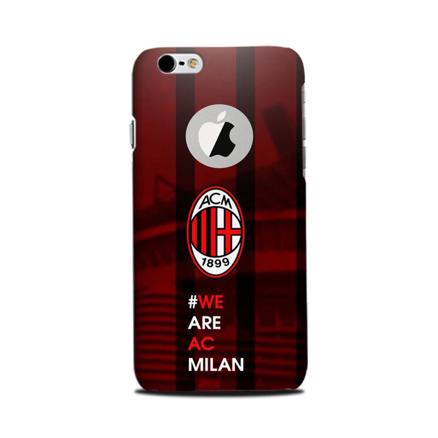 AC Milan Mobile Back Case for iPhone 6 Plus / 6s Plus logo cut (Design - 155) AC Milan Case for iPhone 6 Plus / 6s Plus logo cut (Design - 155)
