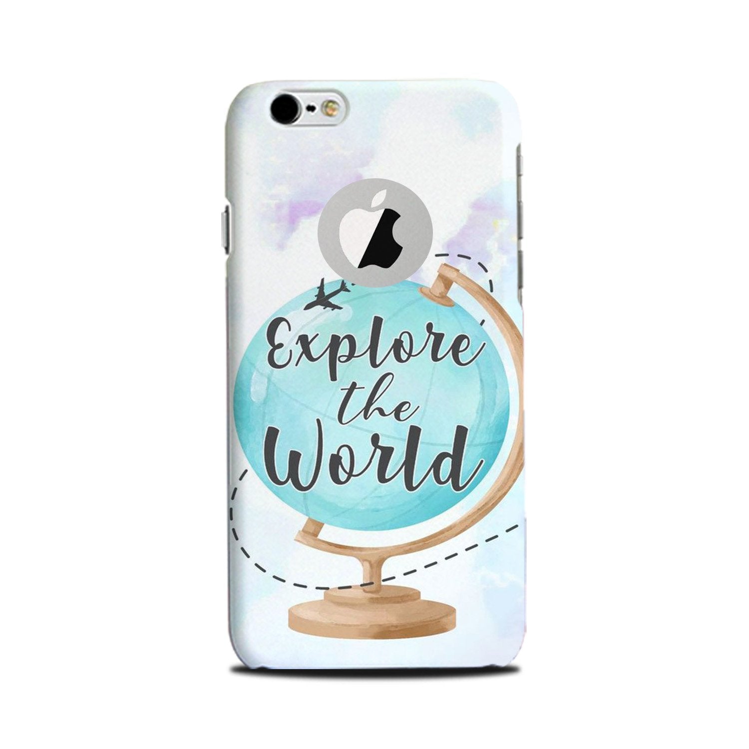 Explore the World Mobile Back Case for iPhone 6 Plus / 6s Plus logo cut (Design - 207) Explore the World Case for iPhone 6 Plus / 6s Plus logo cut (Design No. 207)