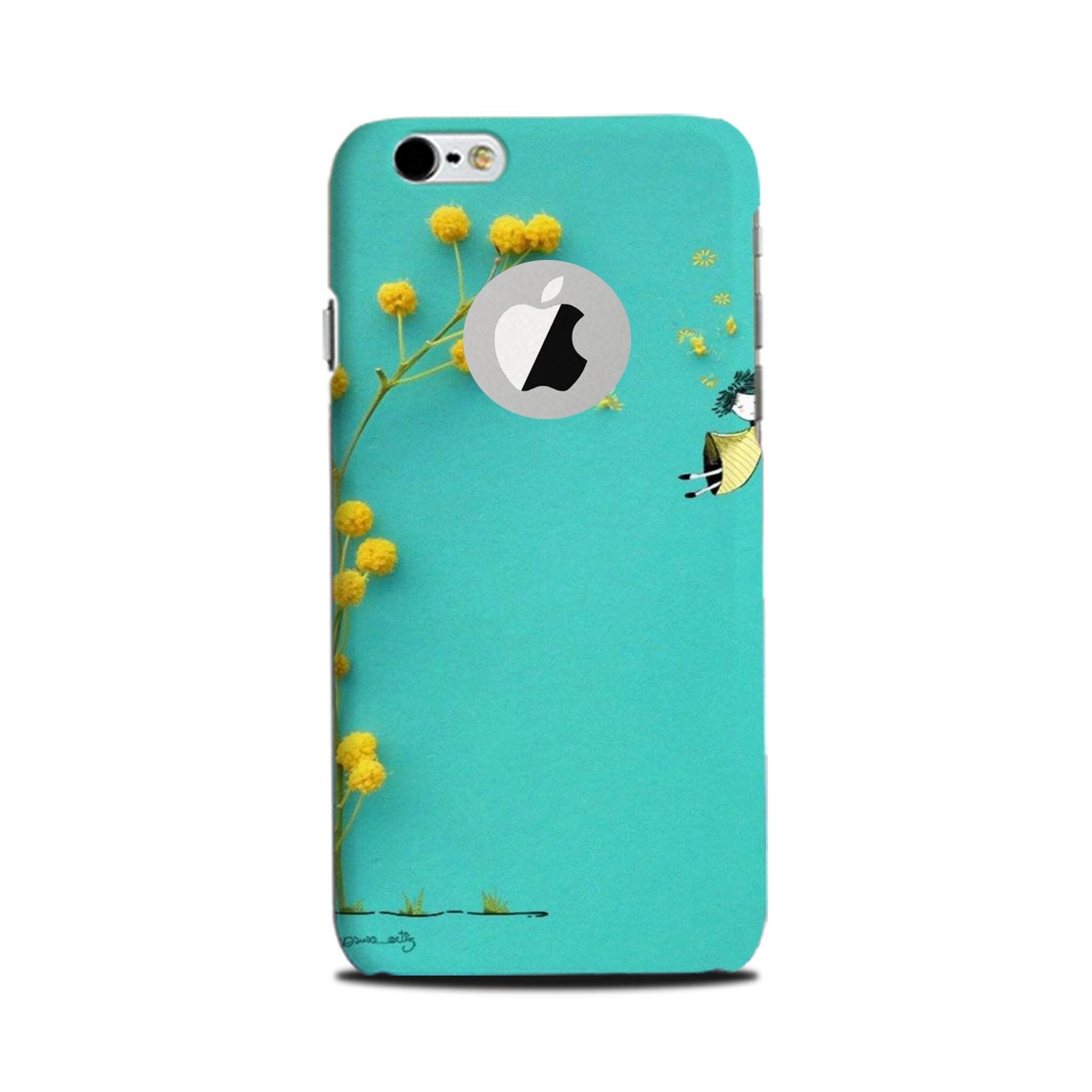 Flowers Girl Mobile Back Case for iPhone 6 Plus / 6s Plus logo cut (Design - 216) Flowers Girl Case for iPhone 6 Plus / 6s Plus logo cut (Design No. 216)