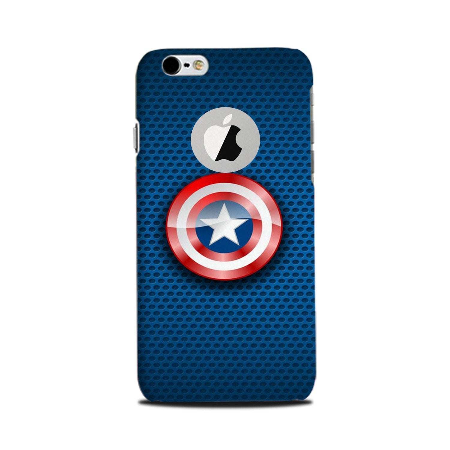 Captain America Shield Mobile Back Case for iPhone 6 Plus / 6s Plus logo cut (Design - 253) Captain America Shield Case for iPhone 6 Plus / 6s Plus logo cut (Design No. 253)