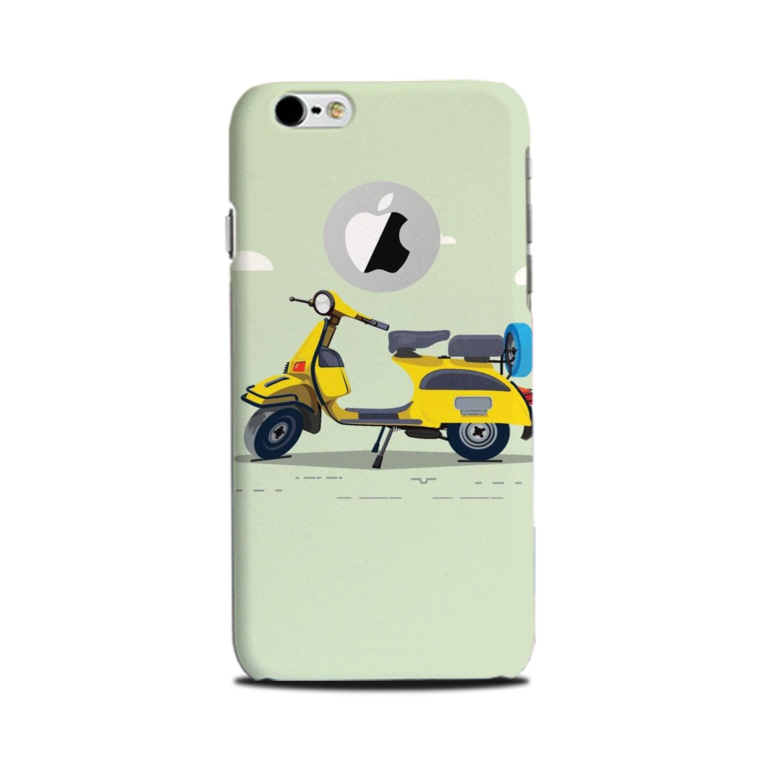 Vintage Scooter Mobile Back Case for iPhone 6 Plus / 6s Plus logo cut (Design - 260) Vintage Scooter Case for iPhone 6 Plus / 6s Plus logo cut (Design No. 260)
