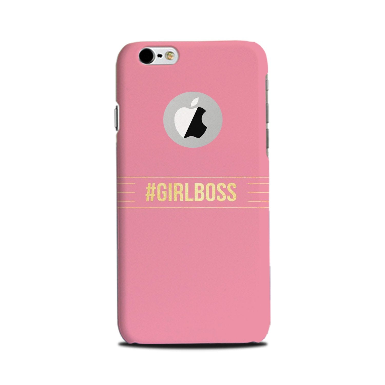 Girl Boss Pink Mobile Back Case for iPhone 6 Plus / 6s Plus logo cut (Design - 263) Girl Boss Pink Case for iPhone 6 Plus / 6s Plus logo cut (Design No. 263)
