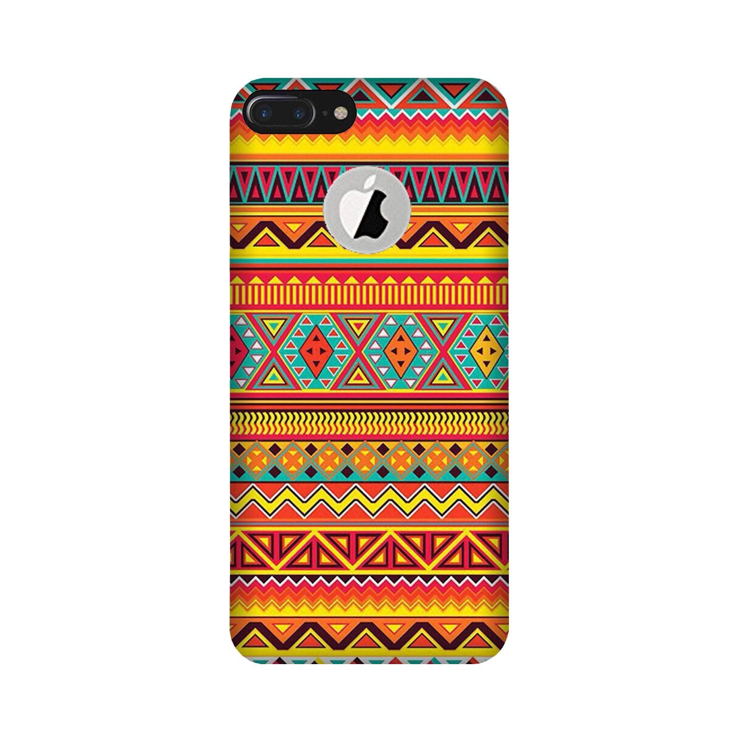 Zigzag line pattern Mobile Back Case for iPhone 7 Plus logo cut (Design - 4) Zigzag line pattern Case for iPhone 7 Plus logo cut